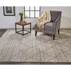 Feizy Payton Geometric 6497F Ivory Area Rug