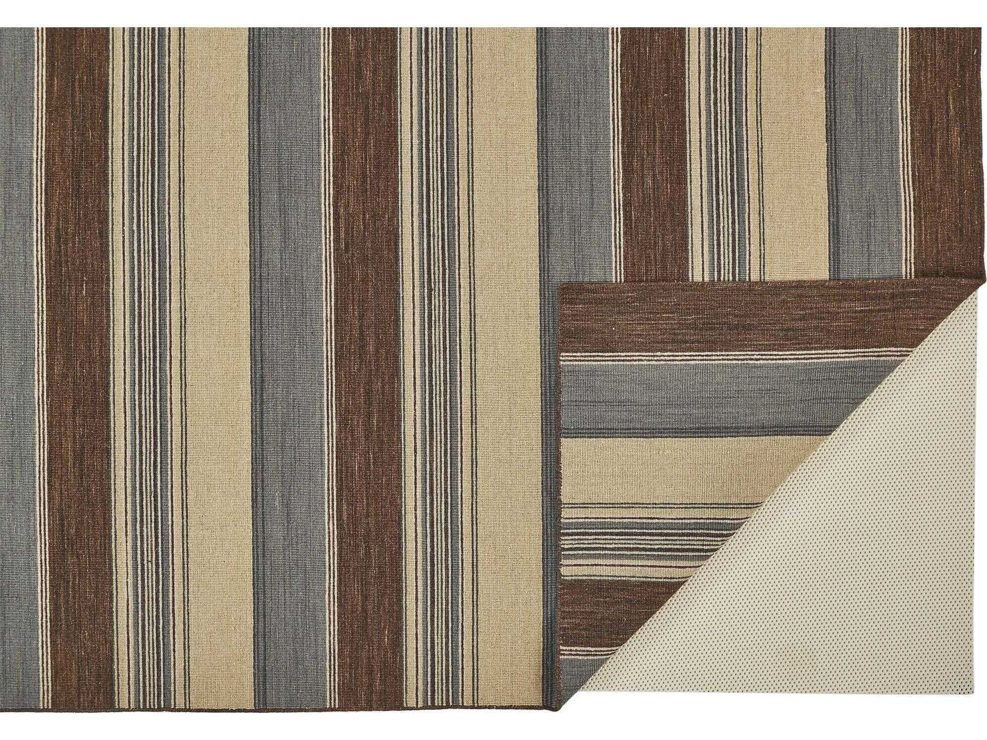 Feizy Silva Stripes I0498 Brown Area Rug - Image 3