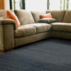 Alternative view of Feizy Durham Solid Color I0526 Blue Area Rug