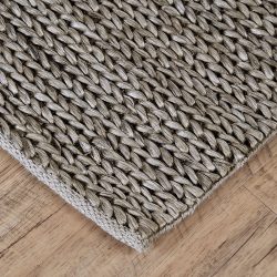 Alternative view of Feizy Durham Solid Color I0526 Grey Area Rug