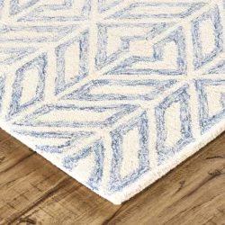 Alternative view of Feizy Dineen Geometric I8039 Ivory Area Rug