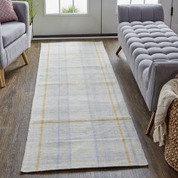 Alternative view of Feizy Jemma Plaid I8051 Beige Area Rug