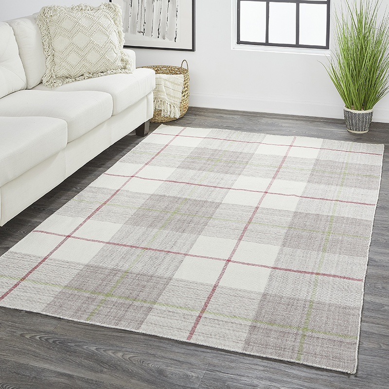 Feizy Jemma Plaid I8052 Tan Area Rug - Image 3