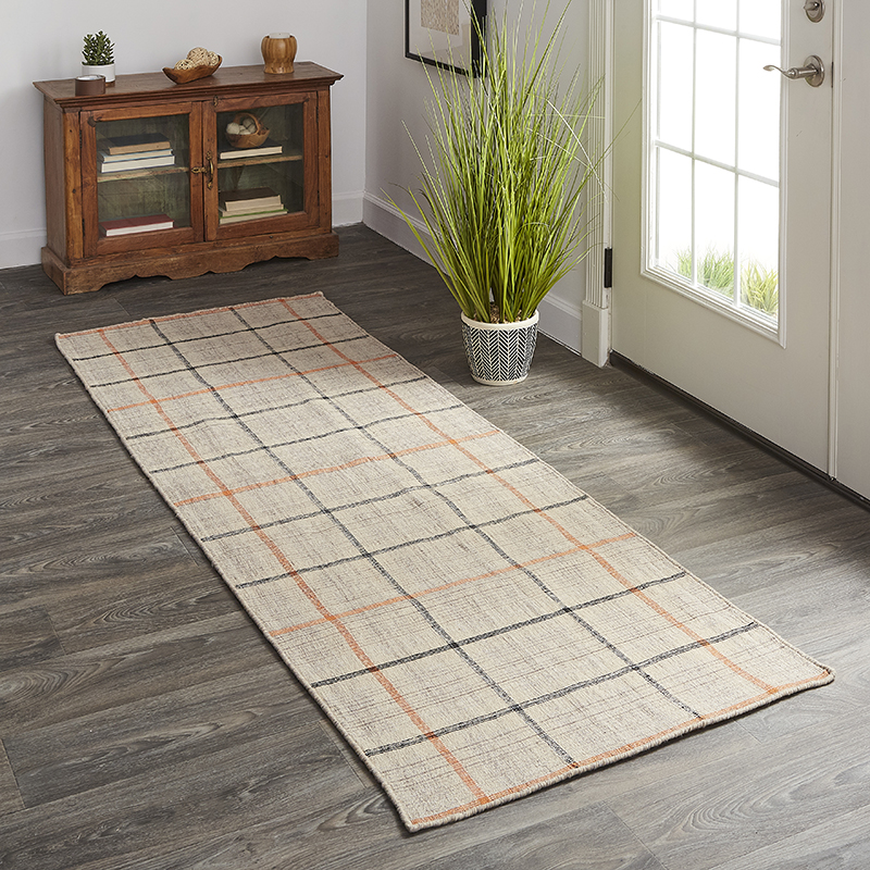 Feizy Jemma Plaid I8053 Beige Area Rug - Image 2