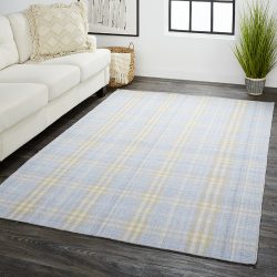 Alternative view of Feizy Jemma Plaid I8054 Blue Area Rug