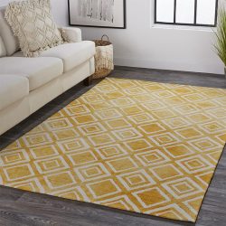 Feizy Camila Geometric I8057 Yellow Area Rug