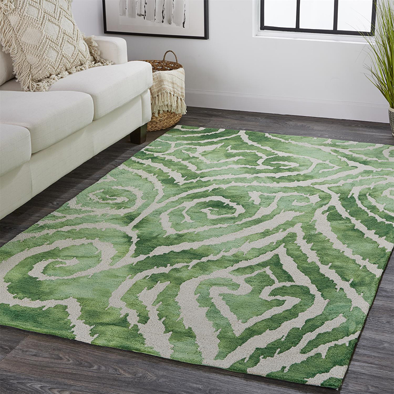 Feizy Camila Ikat I8061 Green Area Rug