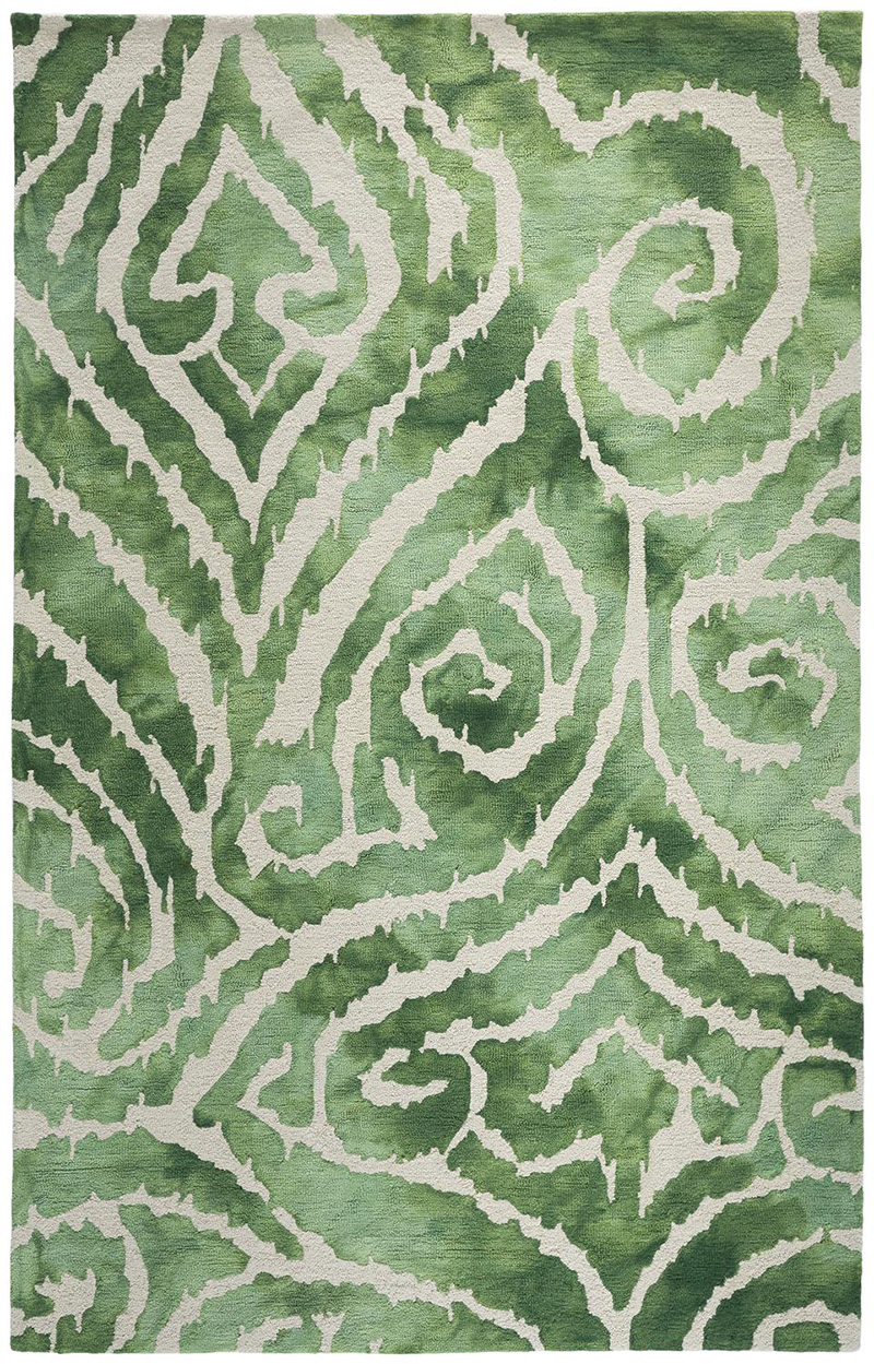 Feizy Camila Ikat I8061 Green Area Rug - Image 3