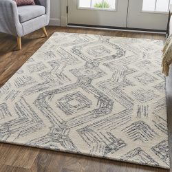 Alternative view of Feizy Helen Geometric I8062 Ivory Area Rug