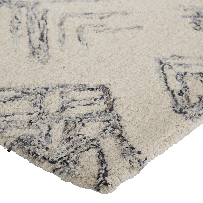 Feizy Helen Geometric I8062 Ivory Area Rug - Image 3