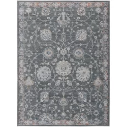 Alternative view of Feizy Thackery Ornamental 39CXF Grey Area Rug