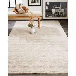 Alternative view of Feizy Delino Marled 6701F Taupe Area Rug