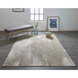 Feizy Aura Abstract 3739F Ivory Area Rug
