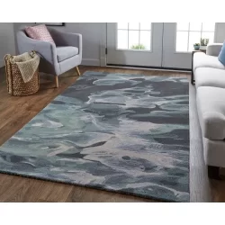 Feizy Amira Watercolor 8635F Green Area Rug