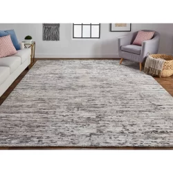 Feizy Conroe Distressed 6821F Grey Area Rug