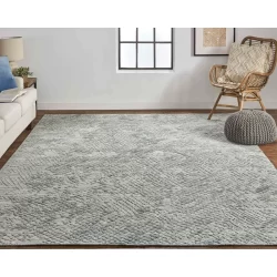 Feizy Elias Abstract 6716F Grey Area Rug