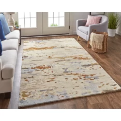 Feizy Everley Abstract 8644F Ivory Area Rug