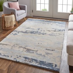 Feizy Everley Abstract 8647F Blue Area Rug