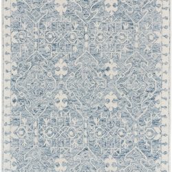 Alternative view of Feizy Rhett Ornamental I8078 Blue Area Rug