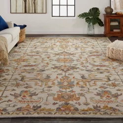 Feizy Fallon Ornamental 8838F Grey Area Rug