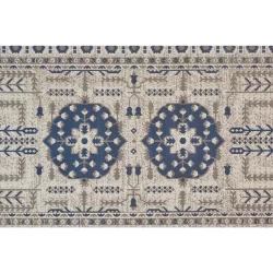 Alternative view of Feizy Foster Geometric 3754F Blue Area Rug