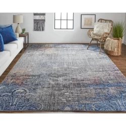Feizy Bellini Distressed I39CV Blue Area Rug