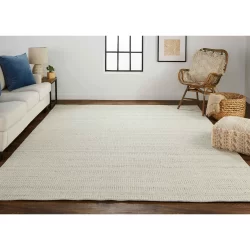 Feizy Keaton Marled 8018F Grey Area Rug