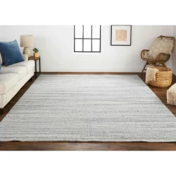 Feizy Keaton Marled 8018F Silver Area Rug