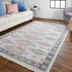 Feizy Kyra Ornamental 3847F Ivory Area Rug