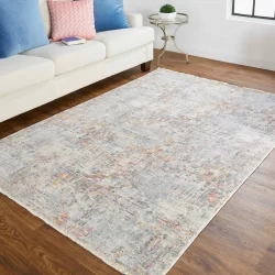 Feizy Kyra Distressed 3856F Grey Area Rug