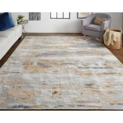 Feizy Laina Abstract 39G5F Ivory Area Rug