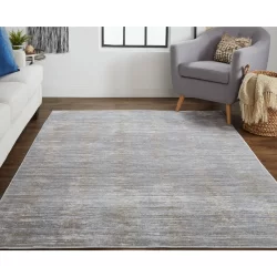 Feizy Laina Distressed 39GAF Grey Area Rug