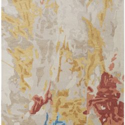 Alternative view of Feizy Everley Abstract 8646F Yellow Area Rug