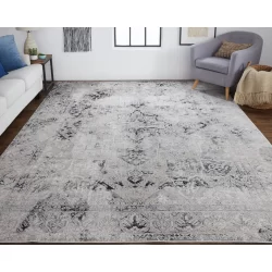 Feizy Macklaine Distressed 39FTF Ivory Area Rug