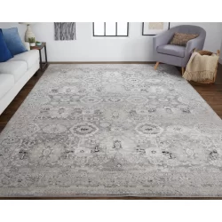 Feizy Macklaine Distressed 39FUF Ivory Area Rug