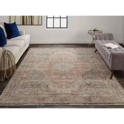 Feizy Marquette Abstract 3778F Rust Area Rug