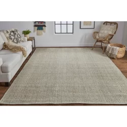 Feizy Naples Solid Color 0751F Green Area Rug