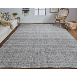 Feizy Naples Solid Color 0751F Grey Area Rug
