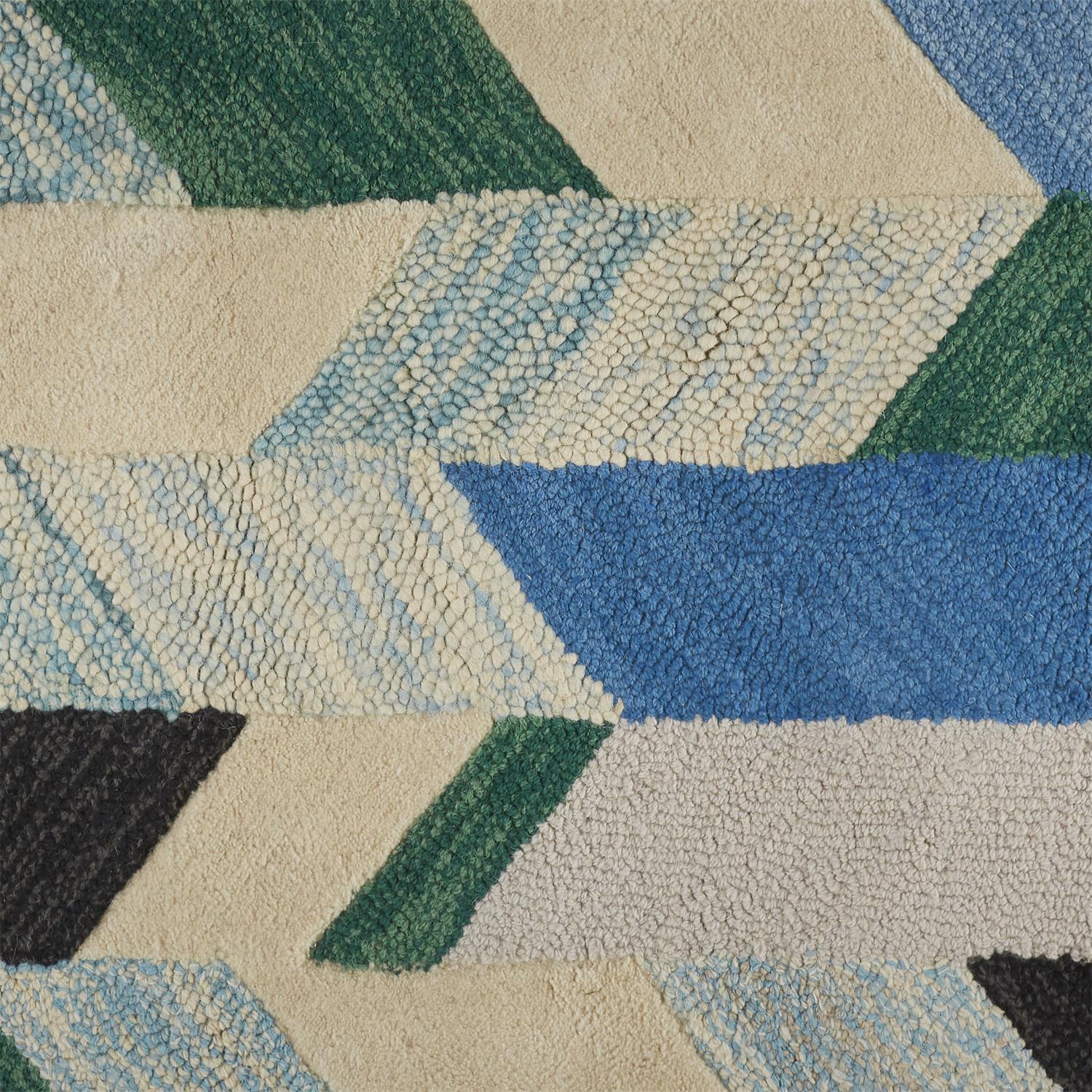 Feizy Caspian Geometric I8055 Green Area Rug