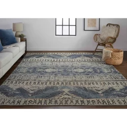 Feizy Palomar Distressed 6572F Blue Area Rug