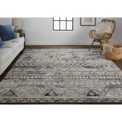 Feizy Palomar Distressed 6630F Grey Area Rug