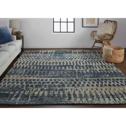 Feizy Palomar Distressed 6632F Blue Area Rug