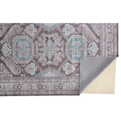 Alternative view of Feizy Percy Medallion 39AGF Grey Area Rug