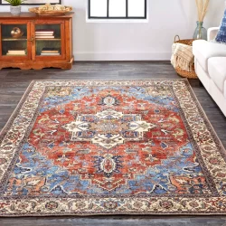 Feizy Percy Ornamental 39AHF Rust Area Rug