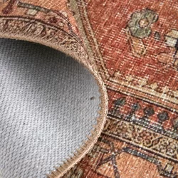 Alternative view of Feizy Percy Distressed 39ALF Orange Area Rug