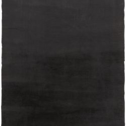 Alternative view of Feizy Luxe Velour Solid Color 4506F Black Area Rug