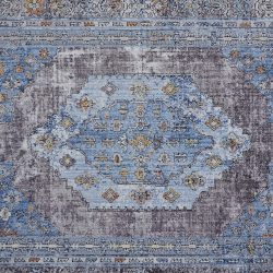 Feizy Armant Medallion 3912F Blue Area Rug
