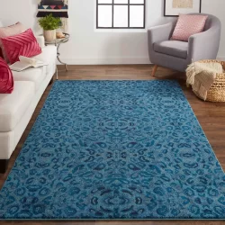Feizy Remmy Ornamental 3424F Blue Area Rug
