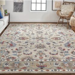 Feizy Rylan Ornamental 8642F Grey Area Rug
