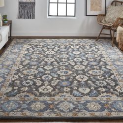 Feizy Rylan Ornamental 8643F Grey Area Rug